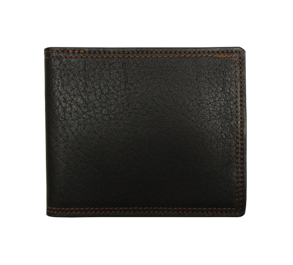 Billfold Wallet in Brown Grained Calf Leather
