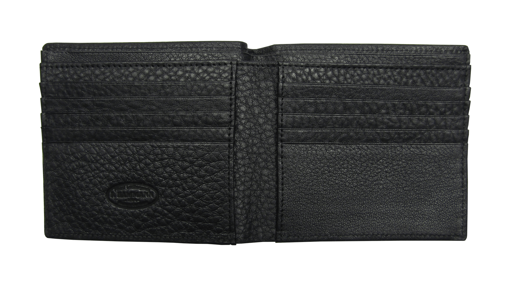Billfold Wallet in Black Grained Calf Leather