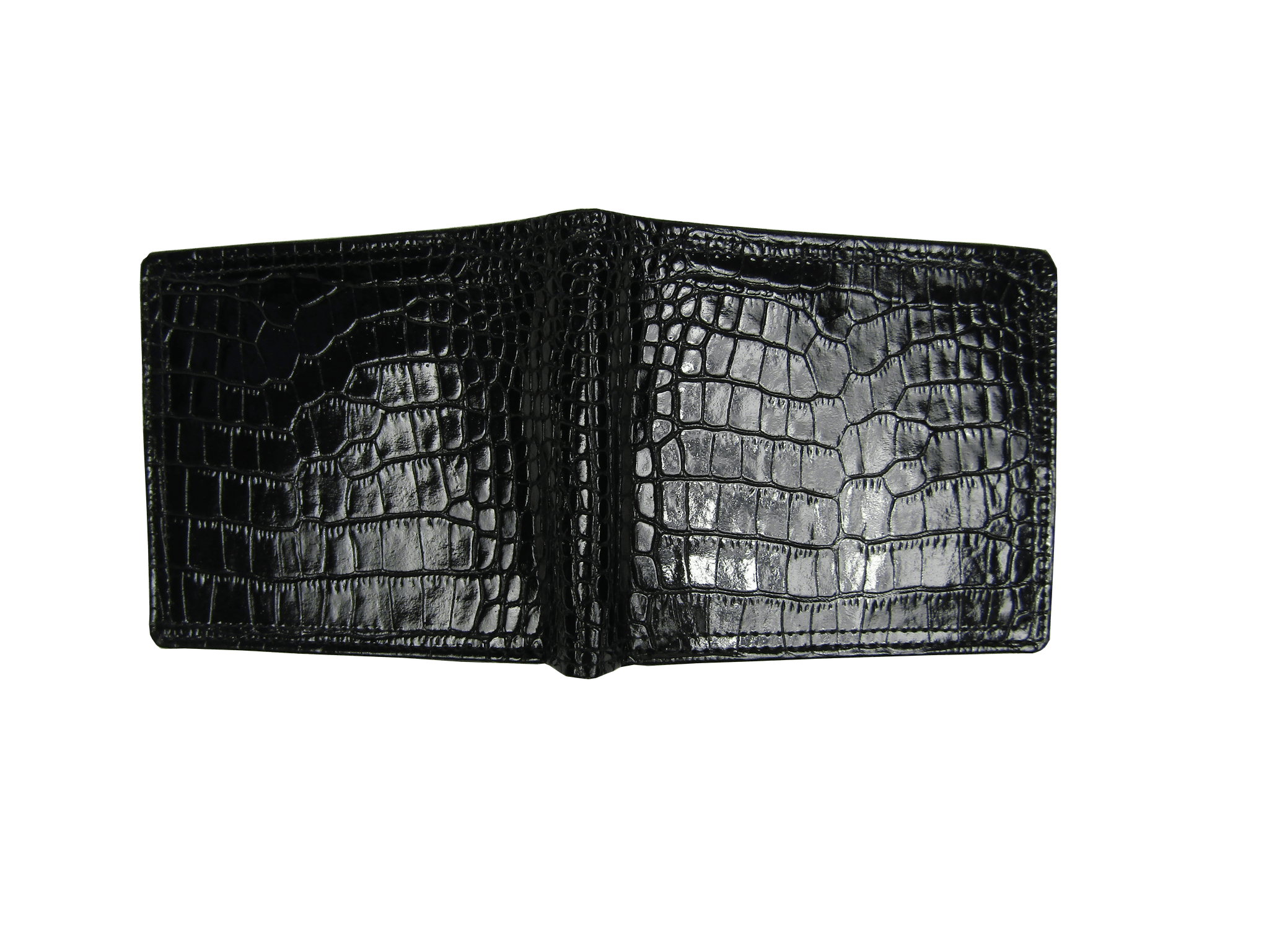 Crocodile Leather Long Wallet 