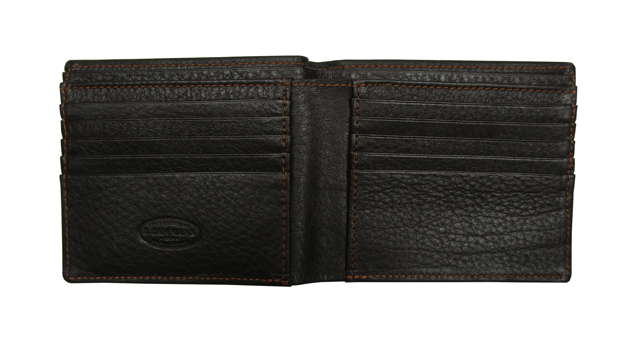 Billfold Wallet in Brown Grained Calf Leather