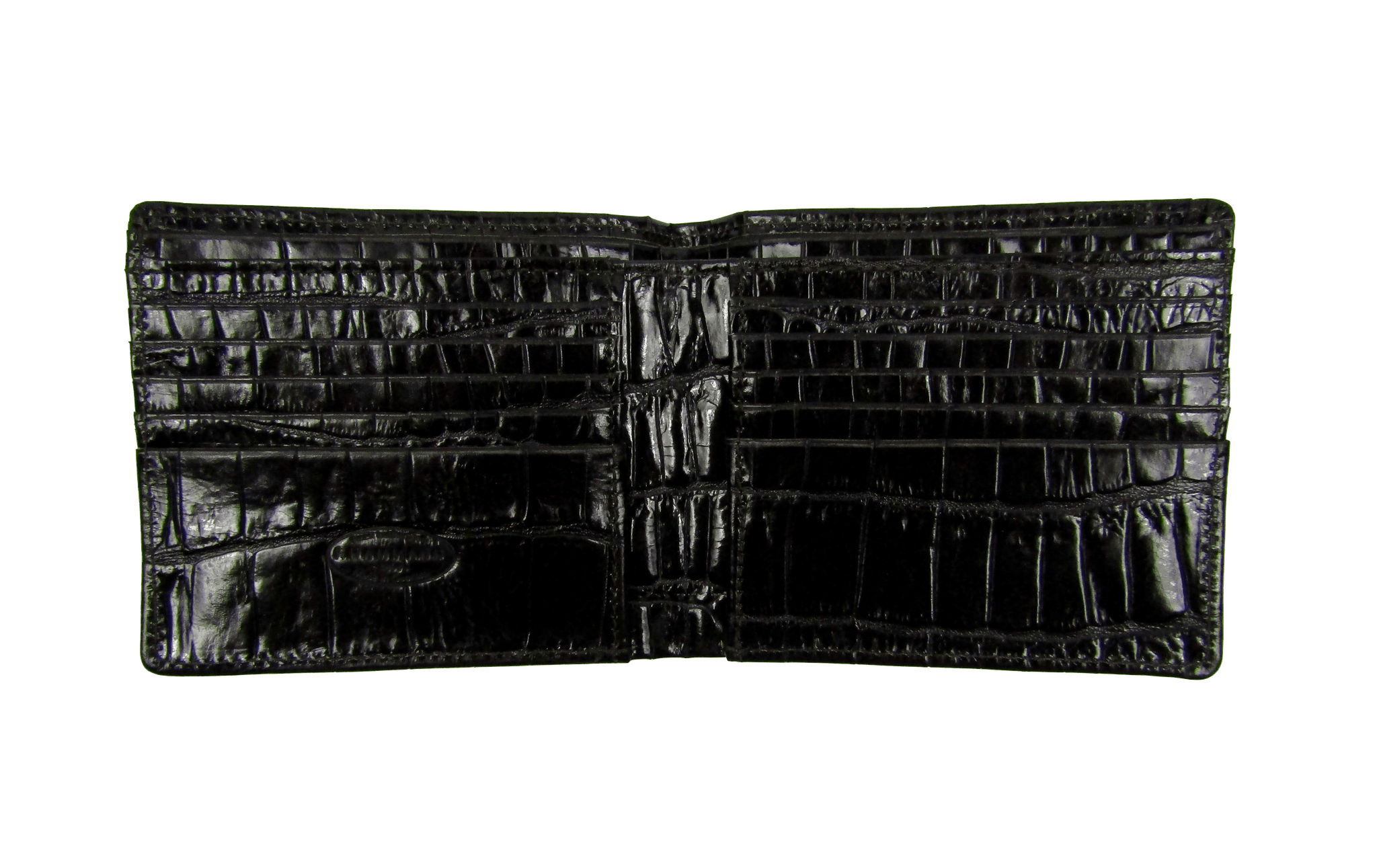 Billfold Wallet in Dark Brown Crocodile Leather