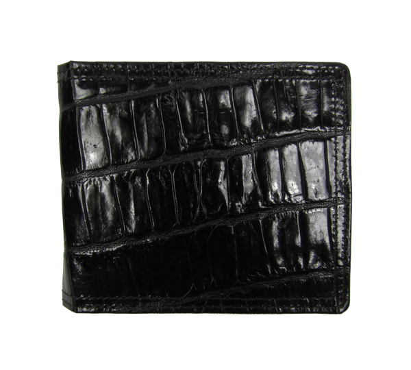 Billfold Wallet in Dark Brown Crocodile Leather