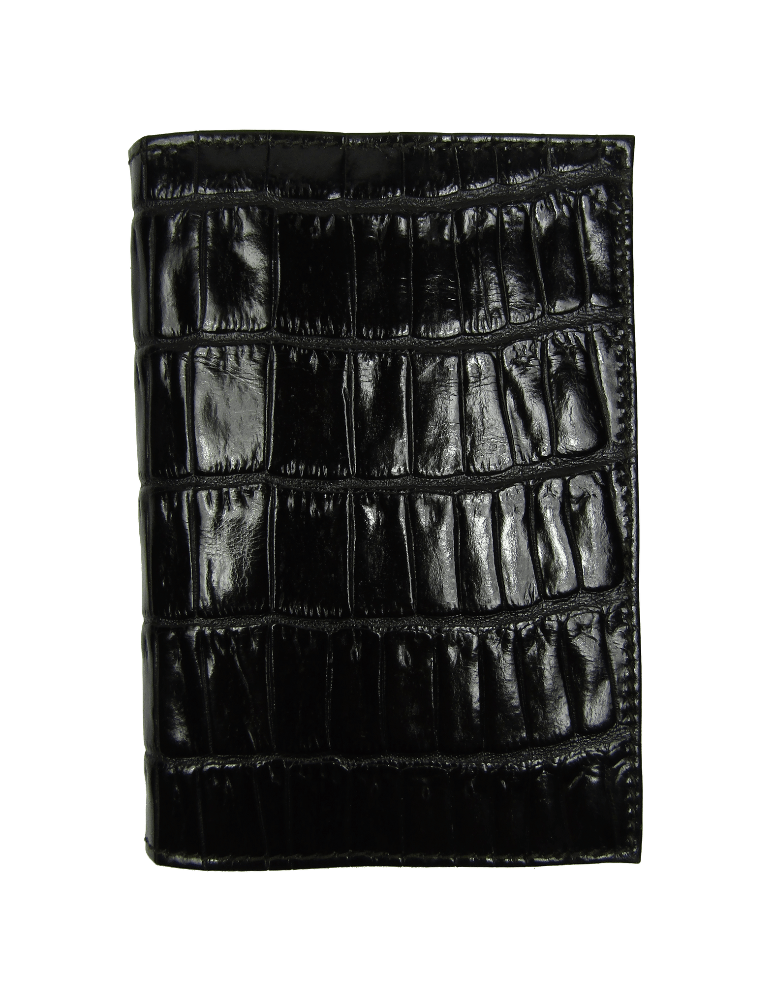 Passport Holder in Dark Brown Crocodile Leather